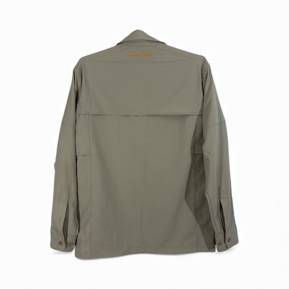UNDER ARMOUR FISHING SHIRT MENS SMALL BEIGE LIGHTWEIGHT VENTED - Picture 5 of 7
